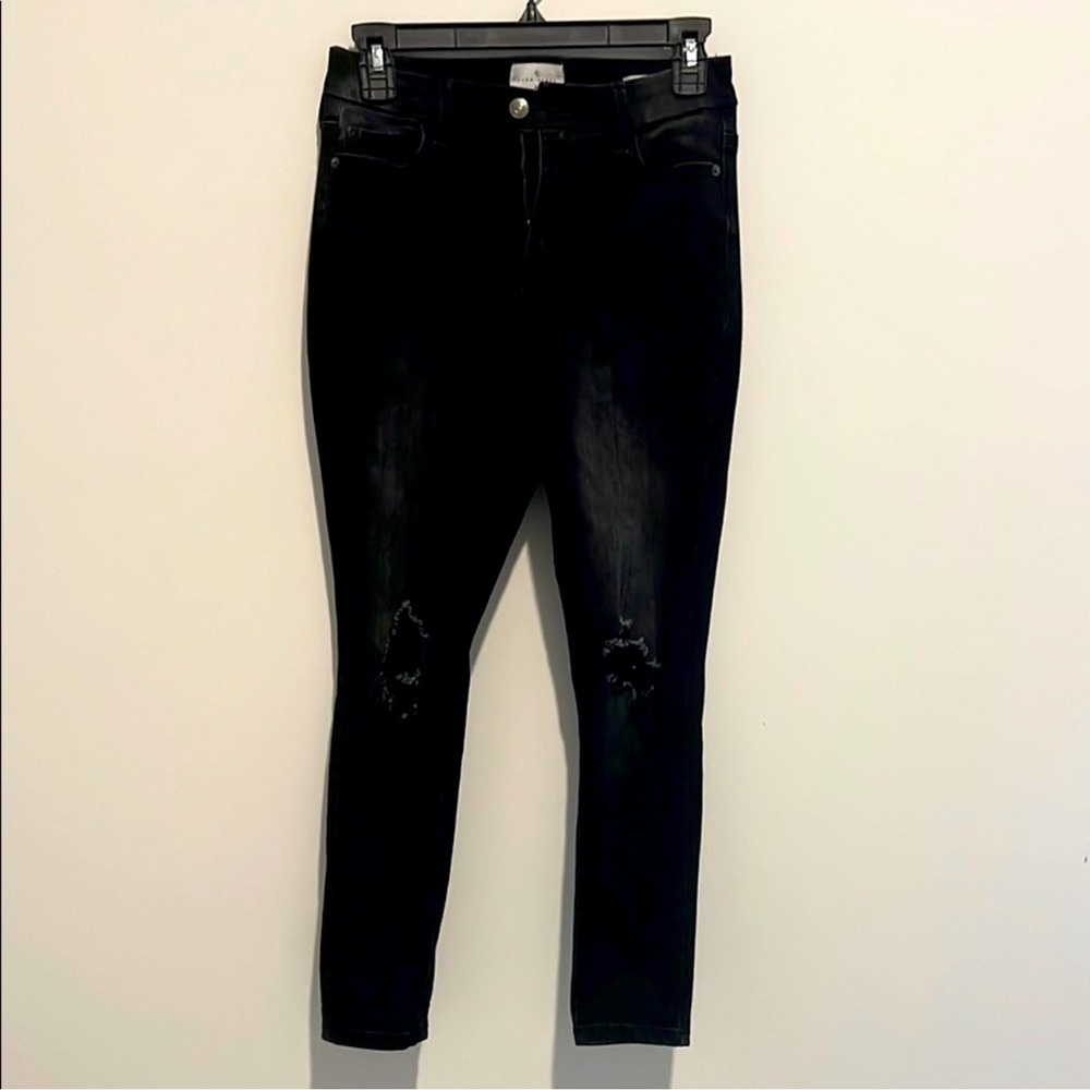 True Craft Black Skinny Jeans Distressed Style